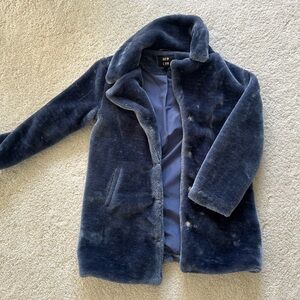 Blue Faux Fur Coat!